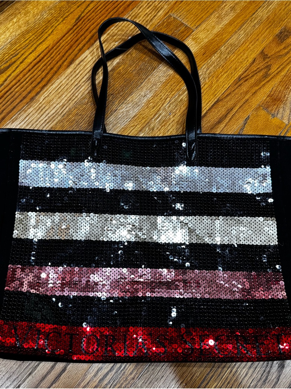Victoria's Secret Sequin Stripe Tote - Picture 3 of 9